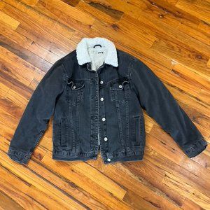 Topshop Moto Black Jean Jacket
